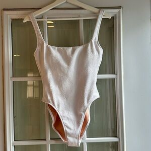 J.Crew textures square neck one-piece swimsuit! Size 4.